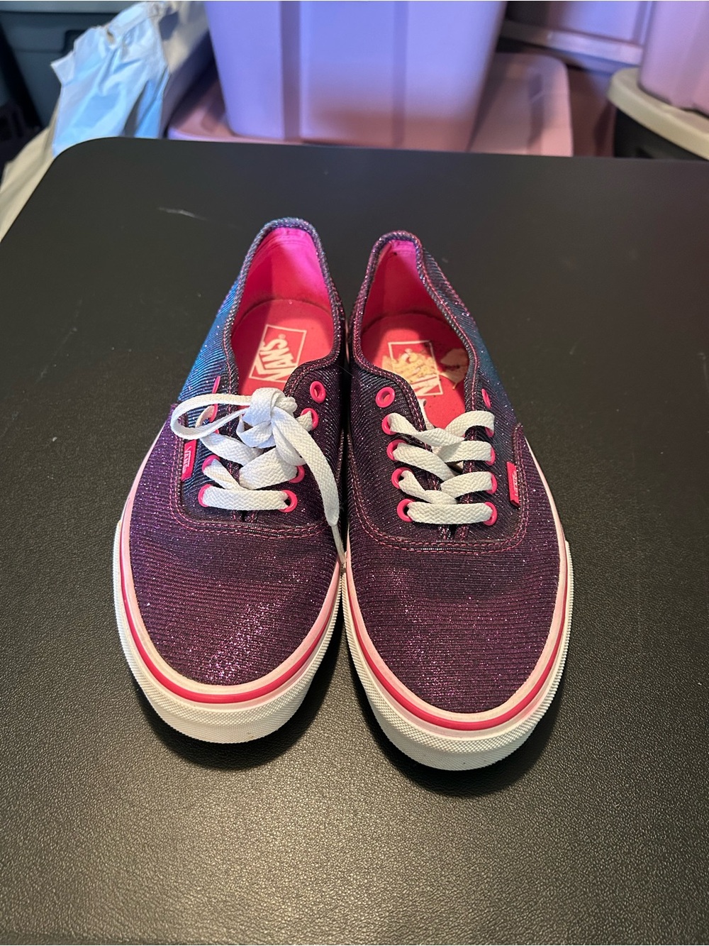 Vans Authentic sneakers with glittery purple, pink  10